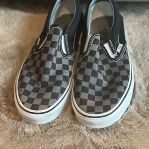 Vans Black and White Checkered Slip-Ons